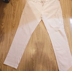 Gap Jeans Girlfriend Light Pink/ Cream Size 8